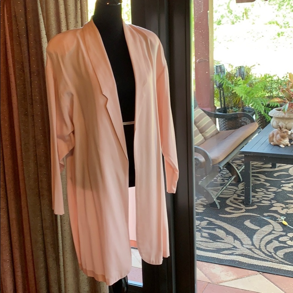 Pale pink unlined lightweight coat/jacket